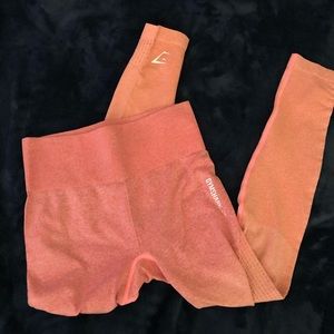 Gymshark ombré seamless leggings coral small